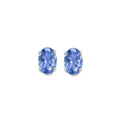 14Kt White Gold Tanzanite 1Ctw Earring