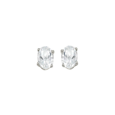 14Kt White Gold White Topaz 1/2Ctw Earring