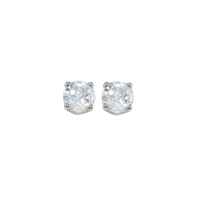 14Kt White Gold White Topaz 1/2Ctw Earring