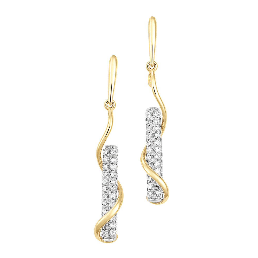 Lab Grown Diamond Fashion Bar Earrings
