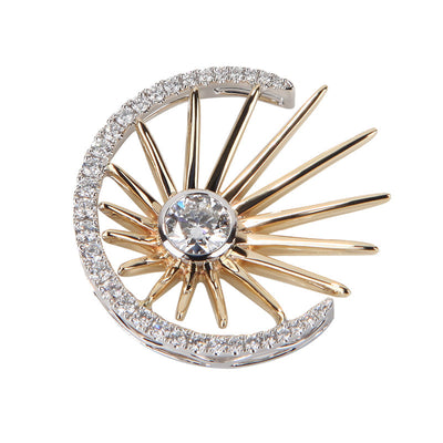Lab Grown Diamond Sun and Moon Pendant