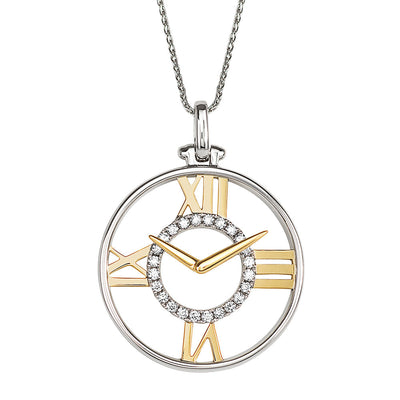 Lab Grown Diamond Clock Pendant