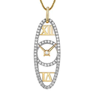 Lab Grown Diamond Clock Pendant