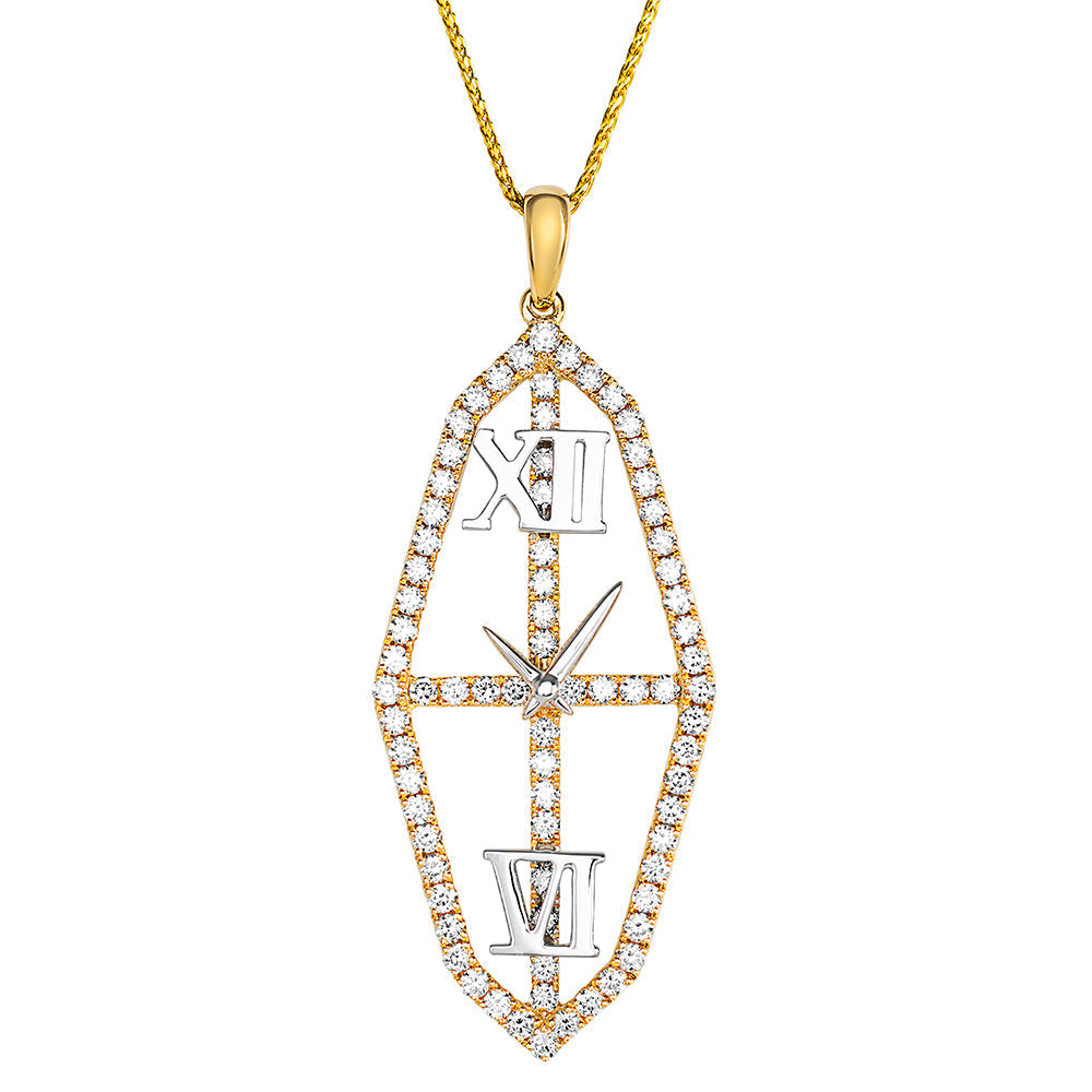 Lab Grown Diamond Clock Pendant