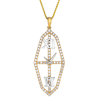 Lab Grown Diamond Clock Pendant