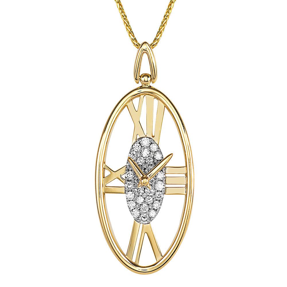 Lab Grown Diamond Clock Pendant