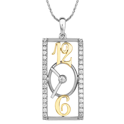Lab Grown Diamond Clock Pendant