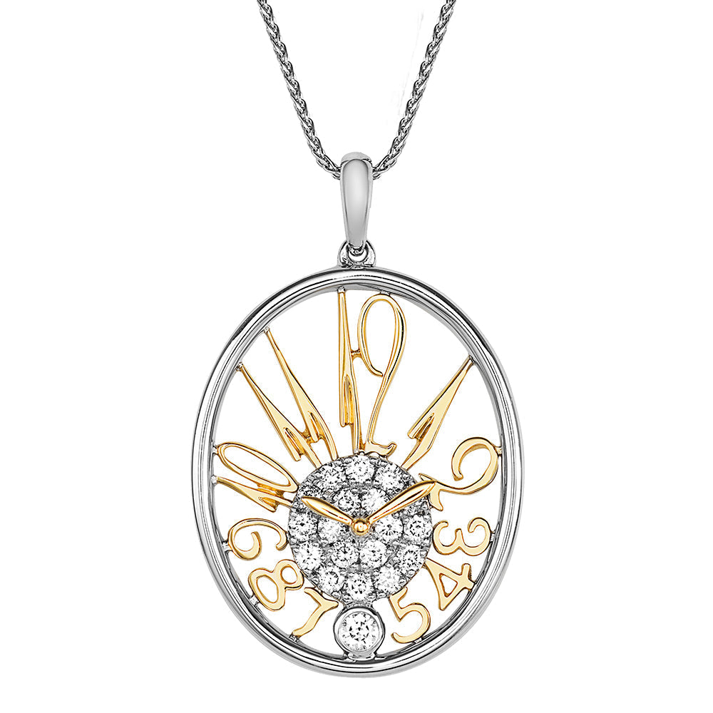 Lab Grown Diamond Clock Pendant