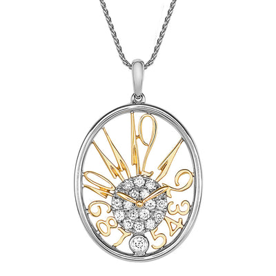 Lab Grown Diamond Clock Pendant