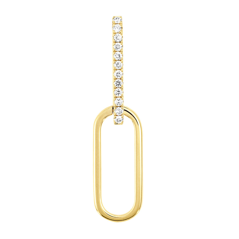Lab Grown Diamond Fashion Paper Clip Pendant