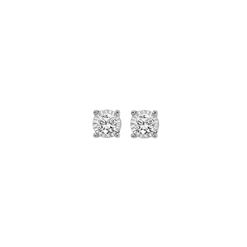 14Kt White Gold Diamond 1/6Ctw Earring