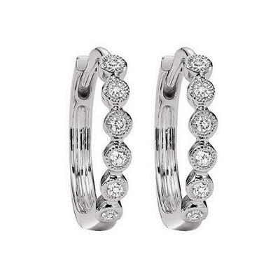 10Kt White Gold Diamond 1/8Ctw Earring