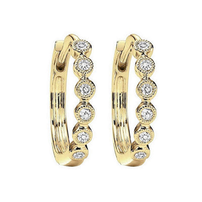 10Kt Yellow Gold Diamond 1/8Ctw Earring