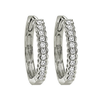 10Kt White Gold Diamond 1/7Ctw Earring