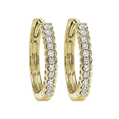 10Kt Yellow Gold Diamond 1/7Ctw Earring