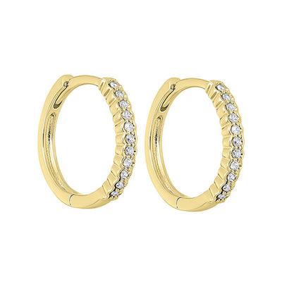 14Kt Yellow Gold Diamond 1/7Ctw Earring