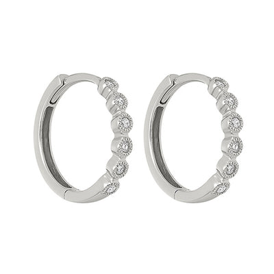 14Kt White Gold Diamond 1/8Ctw Earring