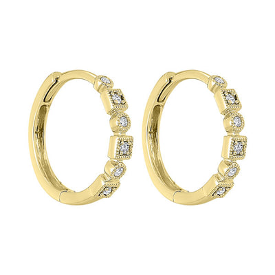 14Kt Yellow Gold Diamond 1/8Ctw Earring