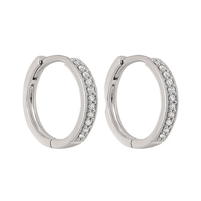 14Kt White Gold Diamond 1/6Ctw Earring