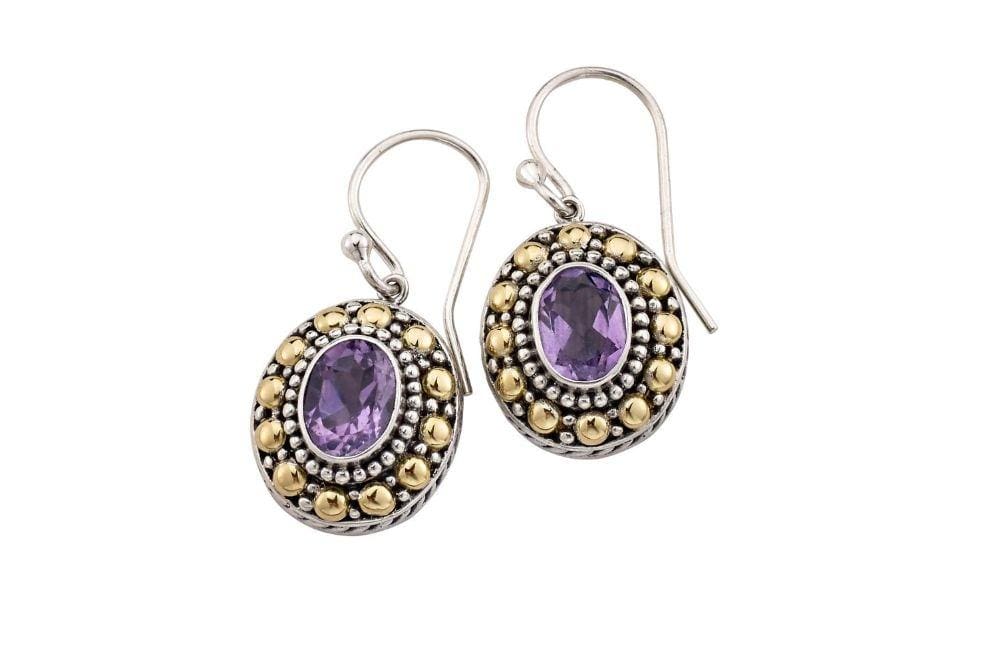 Fiona Earrings- Amethyst