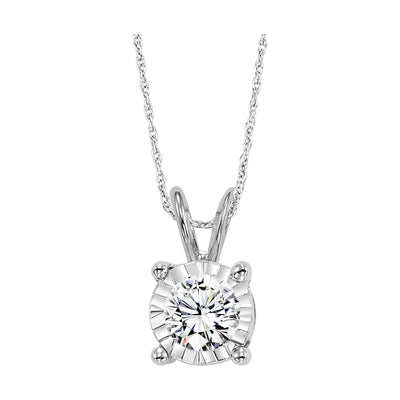 14Kt White Gold Diamond 1Ctw Pendant