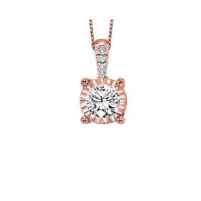 14Kt Rose Gold Diamond 1/10Ctw Pendant