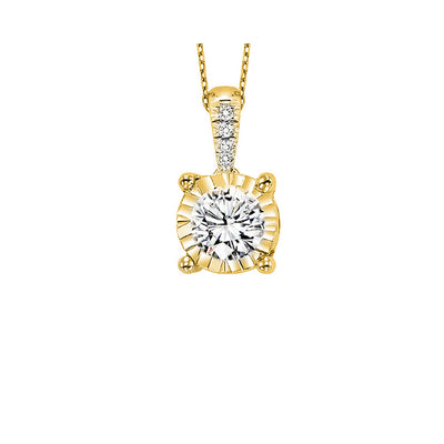 14Kt Yellow Gold Diamond 1/10Ctw Pendant
