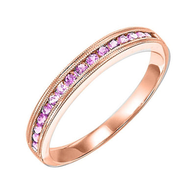 10Kt Rose Gold & Pink Sapphire 1/3Ctw Ring