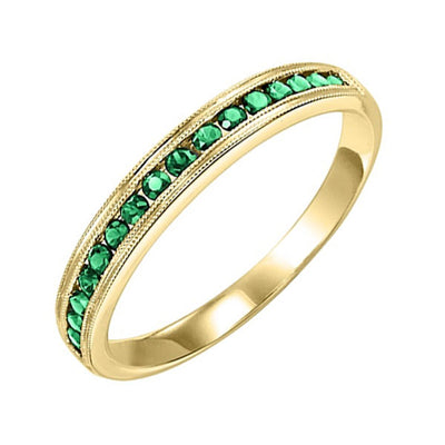 10Kt Yellow Gold Emerald 1/3Ctw Ring