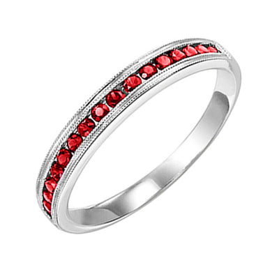 10Kt White Gold Ruby 1/3Ctw Ring
