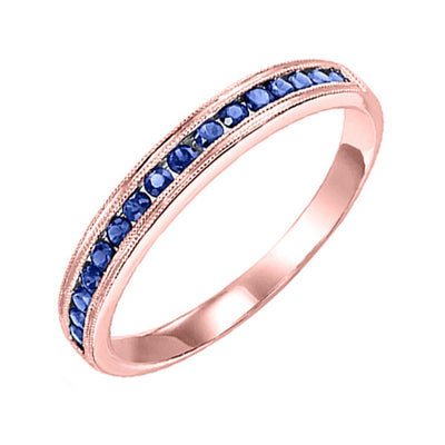10Kt Rose Gold & Sapphire 1/3Ctw Ring