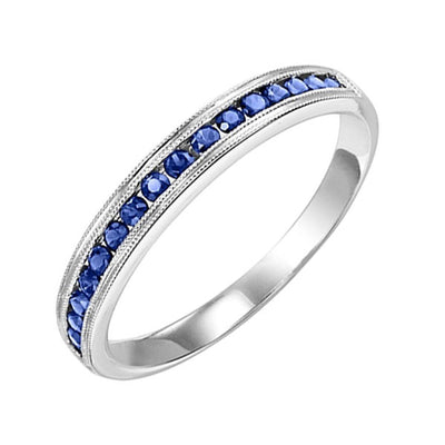 10Kt White Gold & Sapphire 1/3Ctw Ring