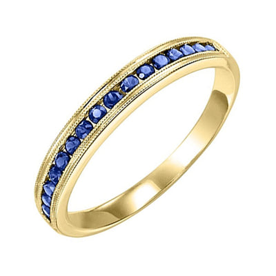 10Kt Yellow Gold & Sapphire 1/3Ctw Ring