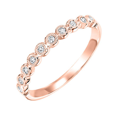 10Kt Rose Gold Diamond 1/10Ctw Ring