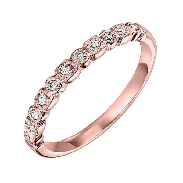 14Kt Rose Gold Diamond 1/8Ctw Ring