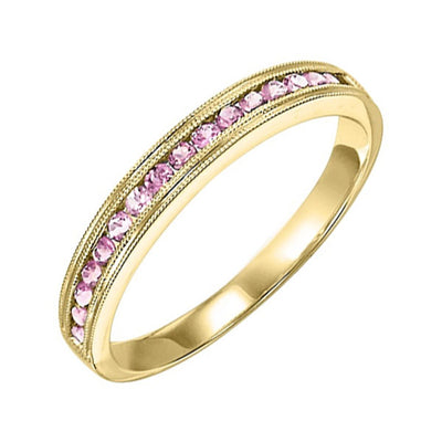 10Kt Yellow Gold Pink Tourmaline 1/3Ctw Ring