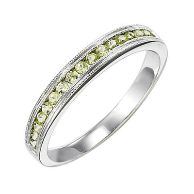 14Kt White Gold Peridot 1/3Ctw Ring