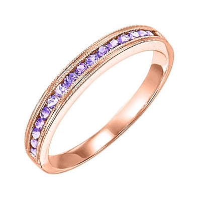14Kt Rose Gold Syn Alexandrite 1/3Ctw Ring