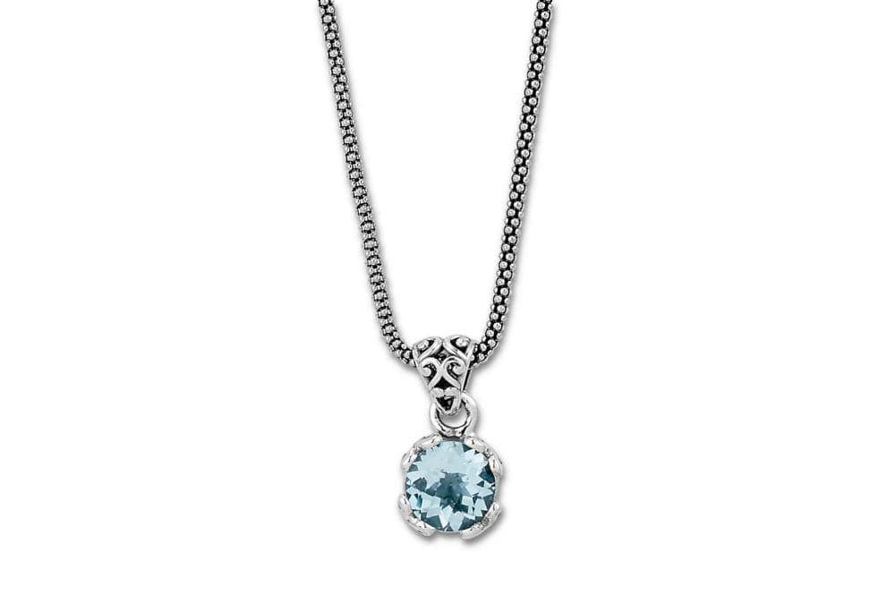 Glow Necklace- Blue Topaz