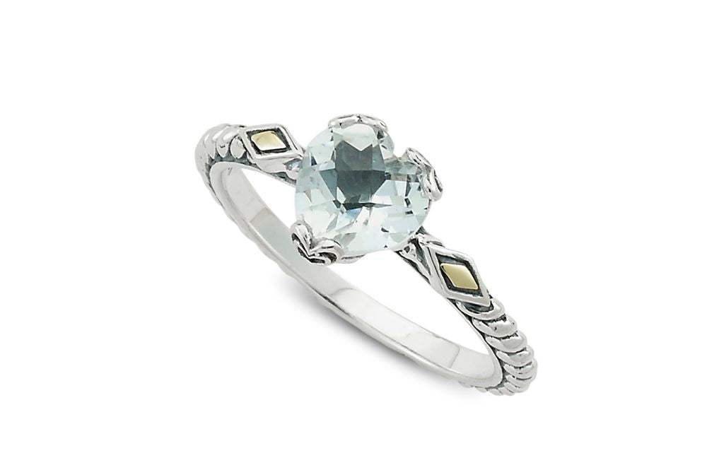 Glow Heart Ring- White Topaz