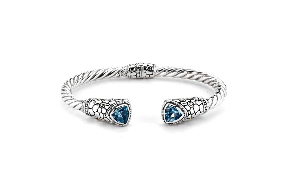 Hammerhead Bangle- Blue Topaz