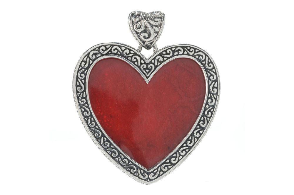 Heart Reef Pendant- Coral