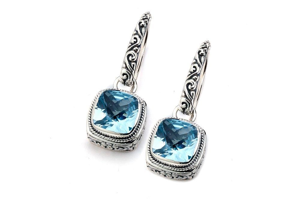 Honesty Earrings- Blue Topaz