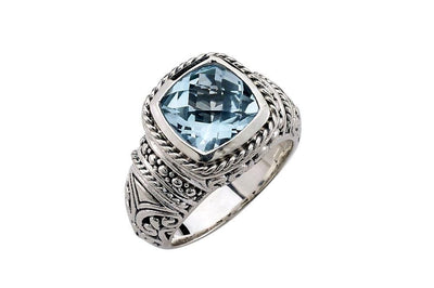 Honesty Ring- Blue Topaz