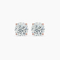 Round Brilliant Cut Natural Diamond Stud Earrings 1 Ct