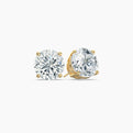 Round Brilliant Cut Natural Diamond Stud Earrings 0.5 Ct