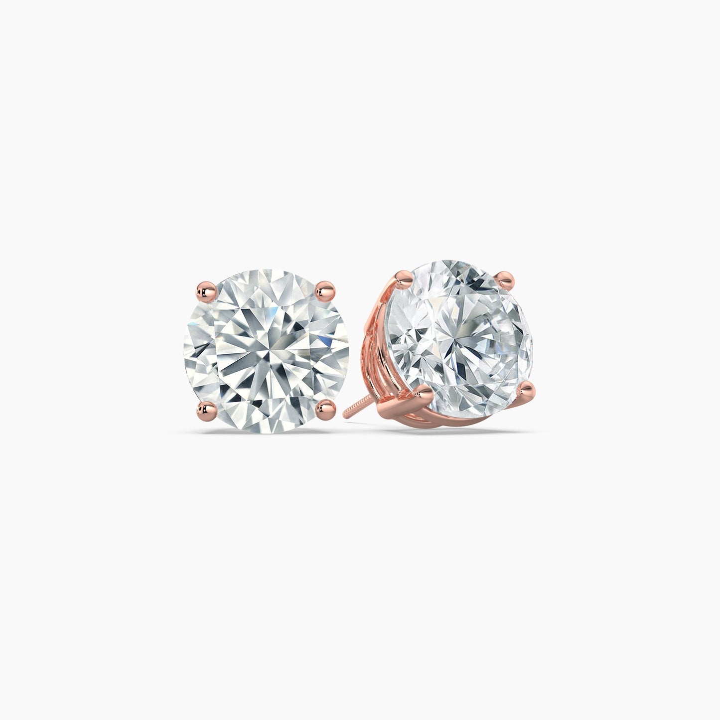 Round Brilliant Cut Natural Diamond Stud Earrings 0.5 Ct