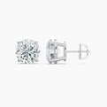 Round Brilliant Cut Natural Diamond Stud Earrings 0.5 Ct