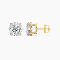 Round Cut Lab Grown Diamond Stud Earrings 0.75 Ct