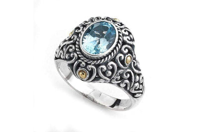 Justina Ring- Blue Topaz